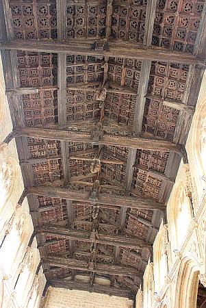 Martock - Detail of the roof carving